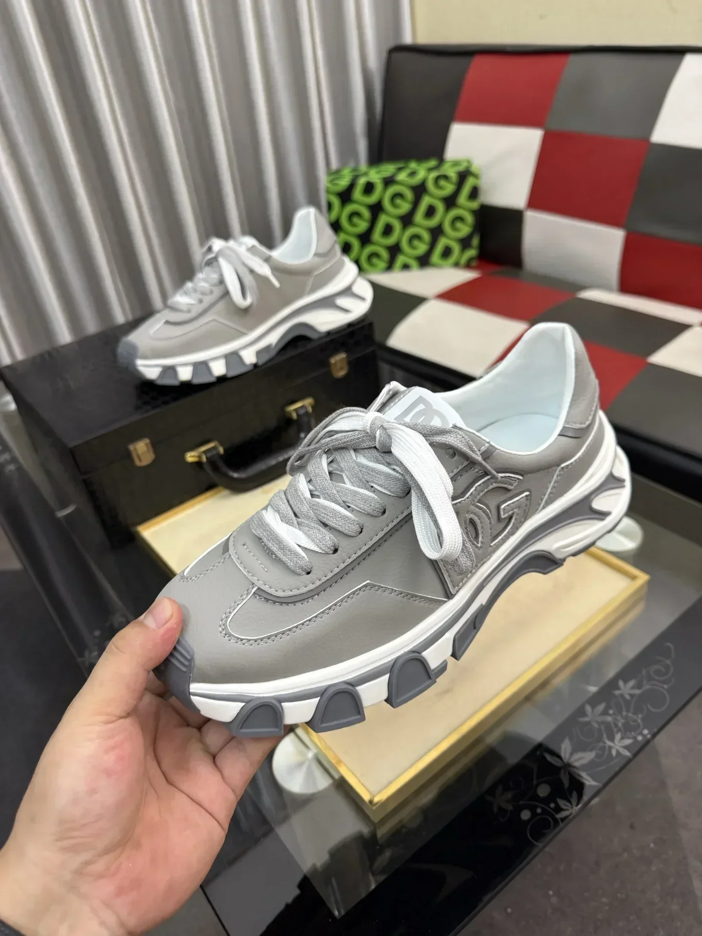 DOLCE & GABBANA Sneakers & Trainers Calfskin (Gray-White) EU36-46 B70202607051318 - Image 5