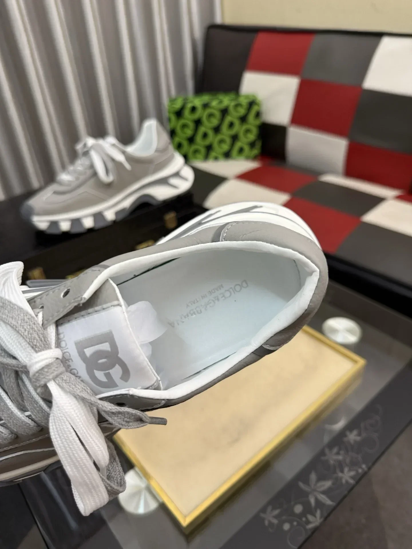 DOLCE & GABBANA Sneakers & Trainers Calfskin (Gray-White) EU36-46 B70202607051318 - Image 8