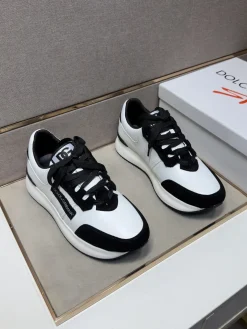 DOLCE & GABBANA Sneakers & Trainers Calfskin Suede (White-Black) EU38-44 B30202607050989