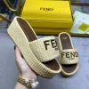 FENDI Slides & Slippers Raffia (Beige-Brown) EU35-42 B00202607050809