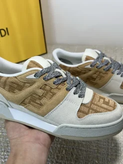 FENDI Sneakers & Trainers Suede Canvas (Brown-White) EU35-45 B80202607051370