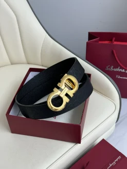 FERRAGAMO Belts Calf Leather 3.5cm Width A60202607050288