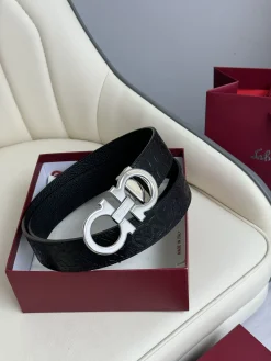 FERRAGAMO Belts Calf Leather 3.5cm Width A60202607050295