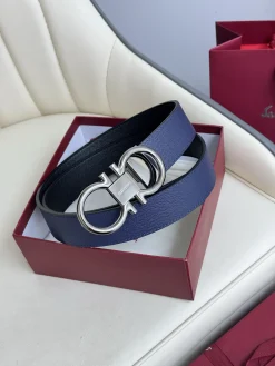 FERRAGAMO Belts Calf Leather 3.5cm Width A60202607050298