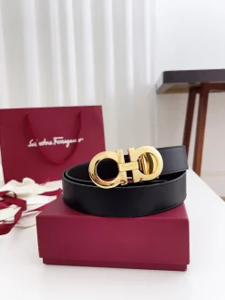 FERRAGAMO Belts Calf Leather 3.5cm Width A60202607050306