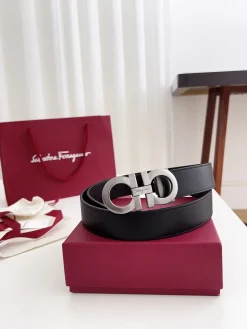 FERRAGAMO Belts Calf Leather 3.5cm Width A60202607050326