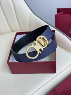 FERRAGAMO Belts Calfskin Leather 3.5cm Width A60202607050319