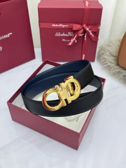FERRAGAMO Belts Top Grain Leather 3.5cm Width A70202607050317