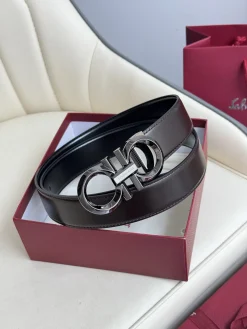 FERRAGAMO Belts Top Grain Leather 3.5cm Width A70202607050322