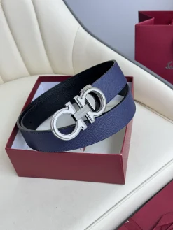 FERRAGAMO Belts Top Layer Leather 3.5cm Width A70202607050320