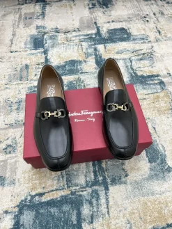 FERRAGAMO Formal Shoes Calf Leather (Black) EU38-45 E90202607051829