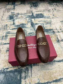 FERRAGAMO Shoes Calf Leather (Brown) EU38-45 E90202607051830