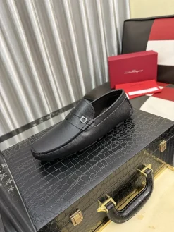 FERRAGAMO Shoes Grained Leather (Black) EU38-44 B50202607051188