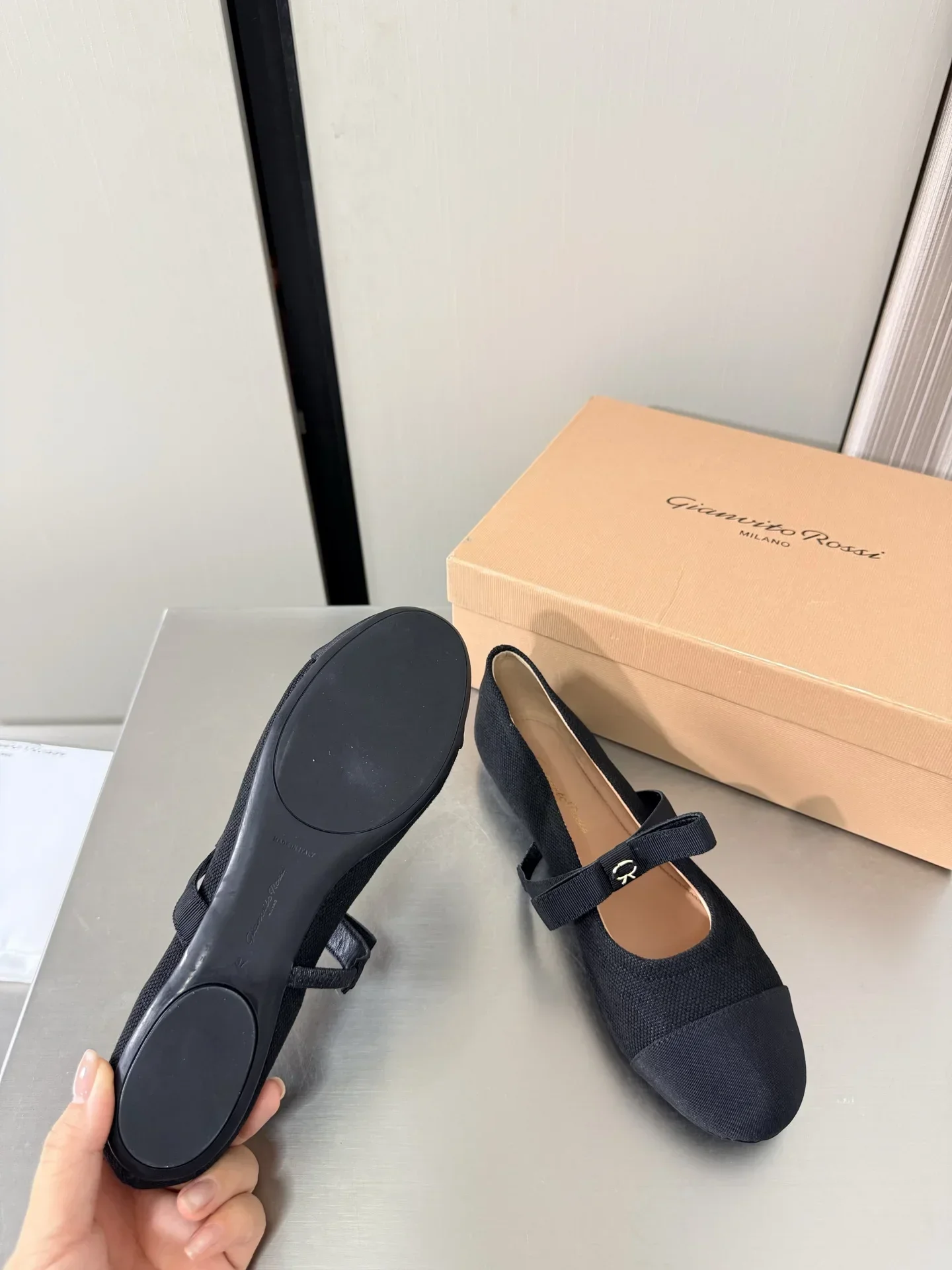 GIANVITO ROSSI Flats & Loafers Canvas (Black) EU35-40 B50202607051142 - Image 7