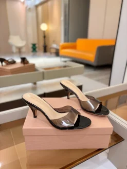Alternative view of GIANVITO ROSSI Shoes Patent Leather-PVC (Black-Clear) EU35-43 B30202607050267