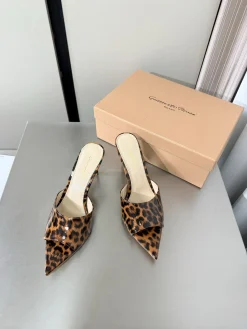 Alternative view of GIANVITO ROSSI Slides & Slippers Patent Leather (Brown-Black) EU34-42 B50202607051185