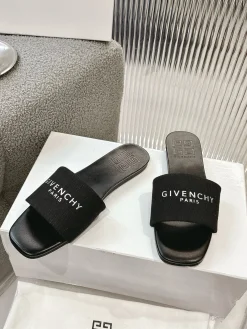 Alternative view of GIVENCHY Slides & Slippers Canvas Leather (Black) EU35-41 A70202607050712