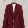 GIVENCHY Suits Wool Blend (Burgundy) S-M-L C65202607052174