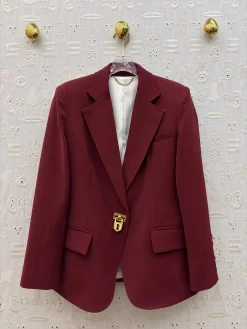 GIVENCHY Suits Wool Blend (Burgundy) S-M-L C65202607052174