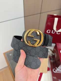GUCCI Belts GG Canvas, Leather 4cm Width A60202607050355