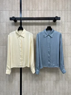 GUCCI Shirts & Polos Silk (Cream-Blue) S-L B55202607051205