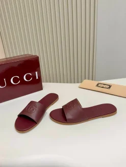 Alternative view of GUCCI Slides & Slippers Leather (Burgundy-Brown) EU35-43 A50202607050674