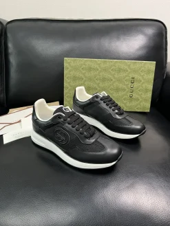 GUCCI Sneakers & Trainers Calf Leather-Mesh (Black-White) EU39-44 C60202607050311