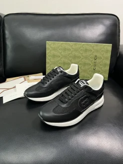 Alternative view of GUCCI Sneakers & Trainers Calf Leather-Mesh (Black-White) EU39-44 C60202607050311