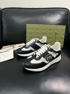 Alternative view of GUCCI Sneakers & Trainers Calf Leather-Mesh (Black-White-Silver) EU39-44 C60202607050307