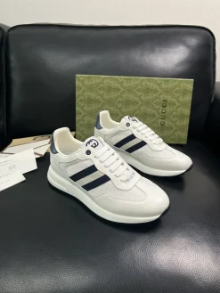 GUCCI Sneakers & Trainers Calf Leather (White-Blue-Black) EU39-44 C60202607050305