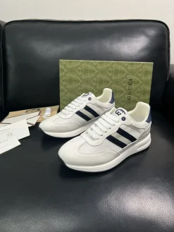 Alternative view of GUCCI Sneakers & Trainers Calf Leather (White-Blue-Black) EU39-44 C60202607050305