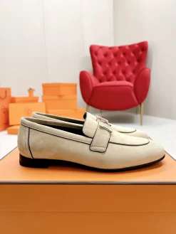 Alternative view of HERMES Boat Shoes & Espadrilles Suede (Beige) EU35-39 C30202607051605