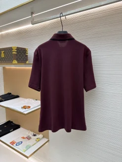 Alternative view of HERMES Shirts & Polos Cotton (Burgundy) S-M-L-XL A35202607120692