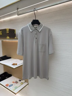 HERMES Shirts & Polos Cotton (Gray) S-M-L-XL A35202607120691