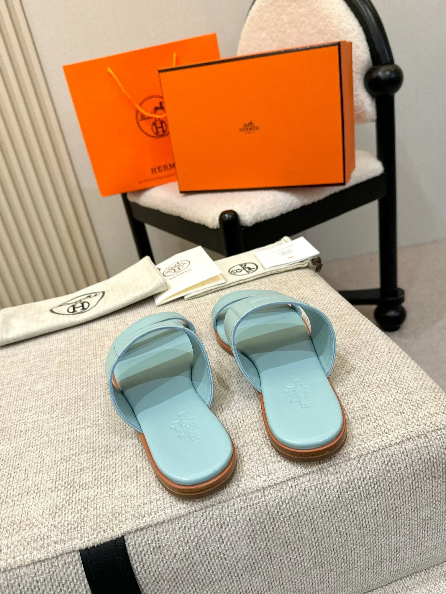 HERMES Slides & Slippers Calfskin (Light Blue) EU35-41 B50202607051150 - Image 11