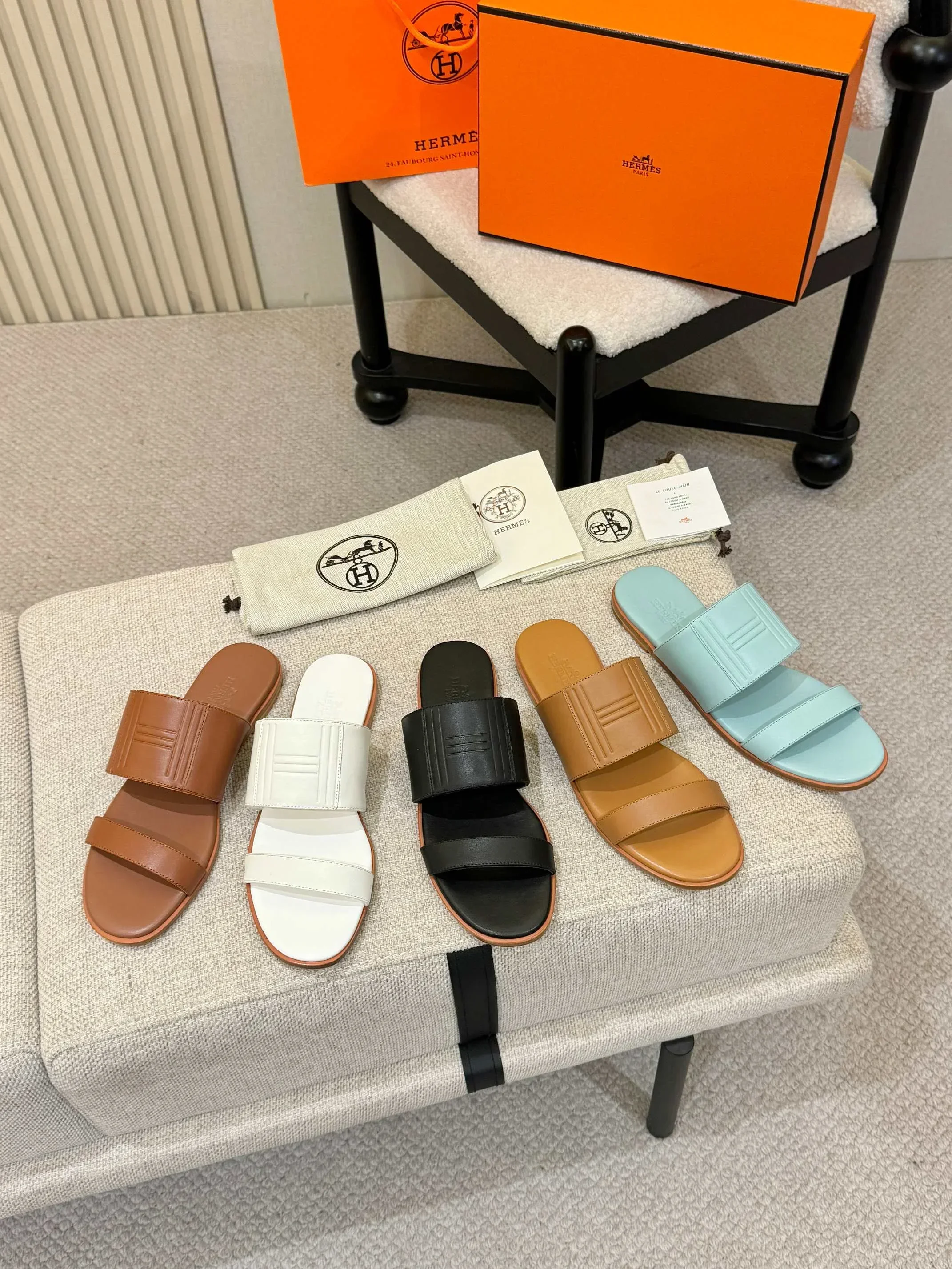 HERMES Slides & Slippers Calfskin (Light Blue) EU35-41 B50202607051150 - Image 12