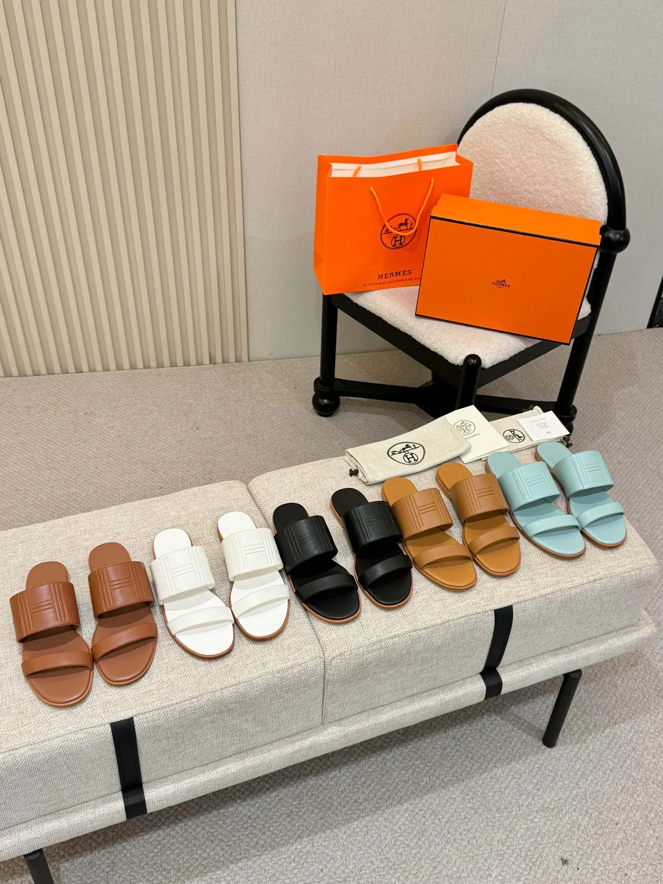 HERMES Slides & Slippers Calfskin (Light Blue) EU35-41 B50202607051150 - Image 2