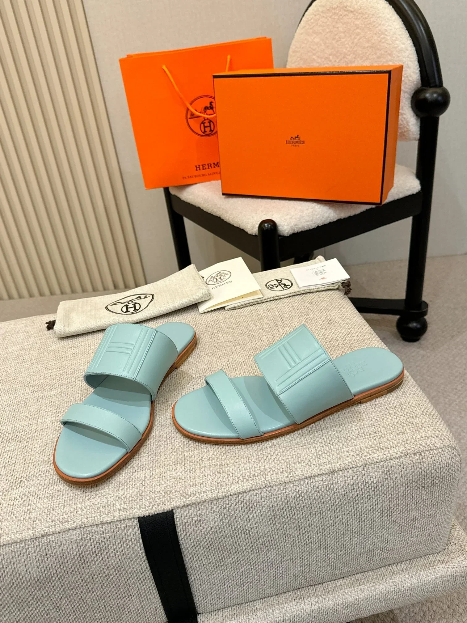 HERMES Slides & Slippers Calfskin (Light Blue) EU35-41 B50202607051150 - Image 6