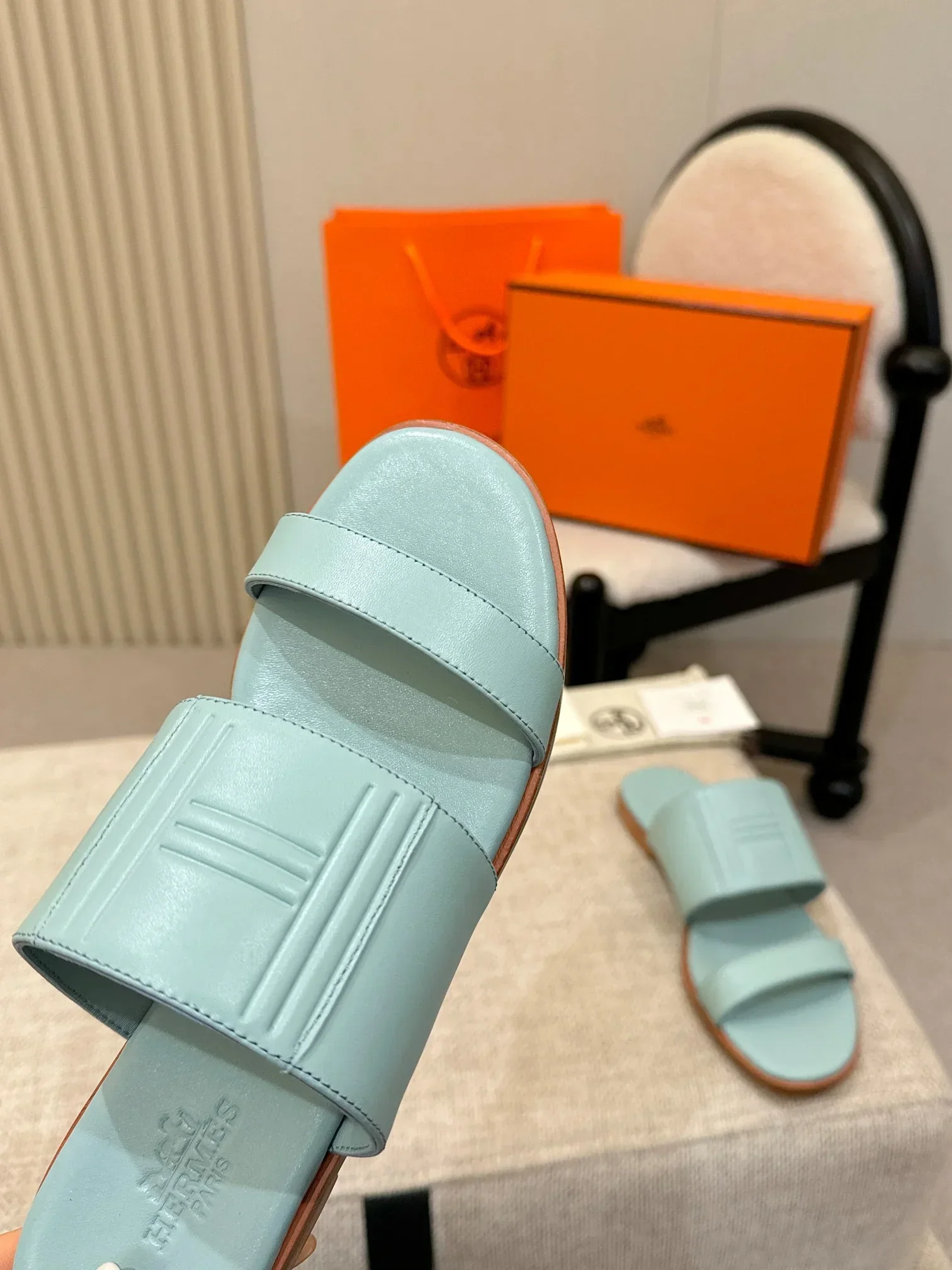 HERMES Slides & Slippers Calfskin (Light Blue) EU35-41 B50202607051150 - Image 9