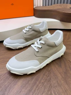 HERMES Sneakers & Trainers Canvas Suede EVA (Beige-White) EU39-44 B80202607051377
