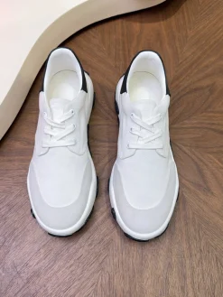 HERMES Sneakers & Trainers Canvas Suede (White-Black) EU39-44 B80202607051376