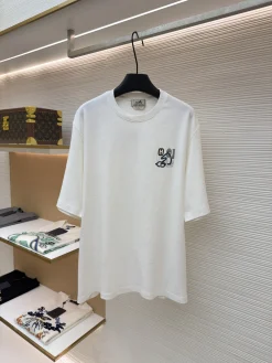 HERMES T-shirts & Vests Cotton (White) S-XL A20202607120704