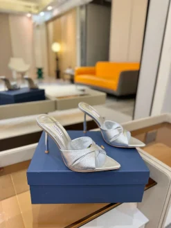 Alternative view of LE SILLA Sandals & Mules Metallic Leather (Silver) EU35-41 B80202607050345