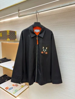 LOEWE Coats & Jackets Cotton (Black-Orange) 46-52 C10202607120651
