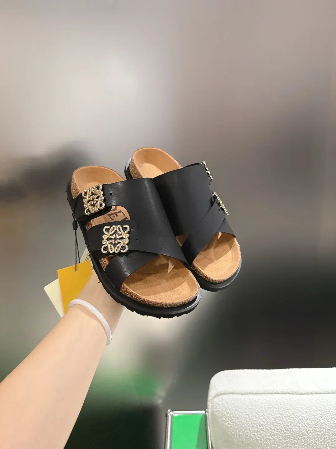 LOEWE Sandals & Mules Calfskin Leather (Black) EU35-44 D4202607050396 - Image 5