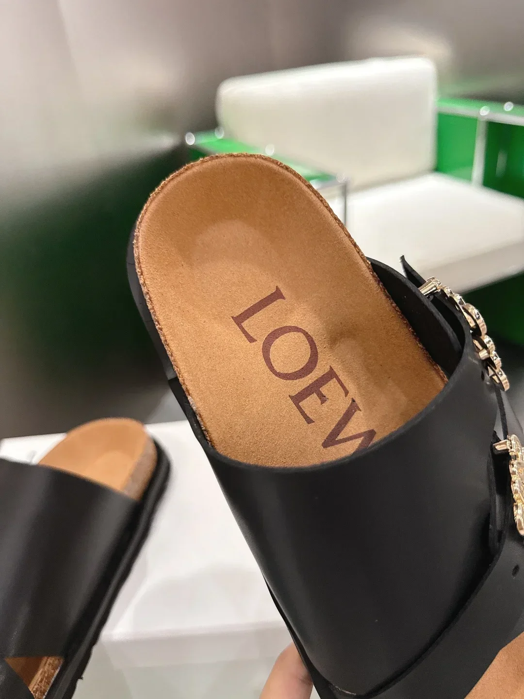 LOEWE Sandals & Mules Calfskin Leather (Black) EU35-44 D4202607050396 - Image 6