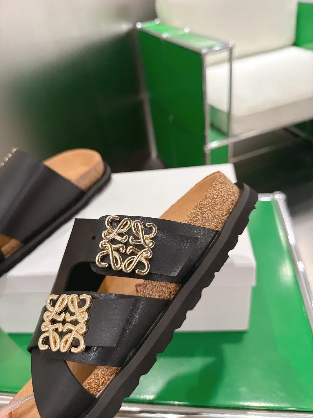 LOEWE Sandals & Mules Calfskin Leather (Black) EU35-44 D4202607050396 - Image 8