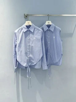 LOEWE Shirts & Polos Cotton (Blue-White) S-M-L B80202607051545
