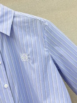Alternative view of LOEWE Shirts & Polos Cotton Stripe (Blue-White) S-M-L B45202607051099