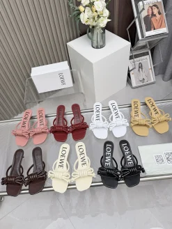 LOEWE Slides & Slippers Lambskin (Pink-Red-White-Yellow-Brown-Black) EU35-43 A70202607050713